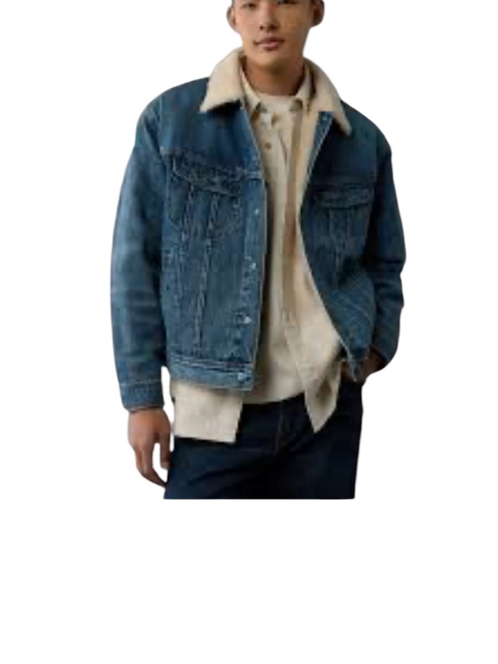 American Eagle Fleece trucker jacket